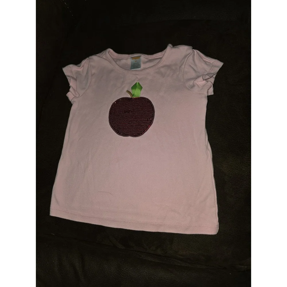 Gymboree back to school classroom cutie apple top and leggings size 4t
